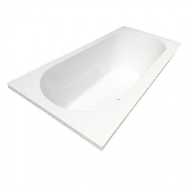 Wiesbaden Portus RD Inbouw Duo Ligbad Acryl Glans Wit 190cm